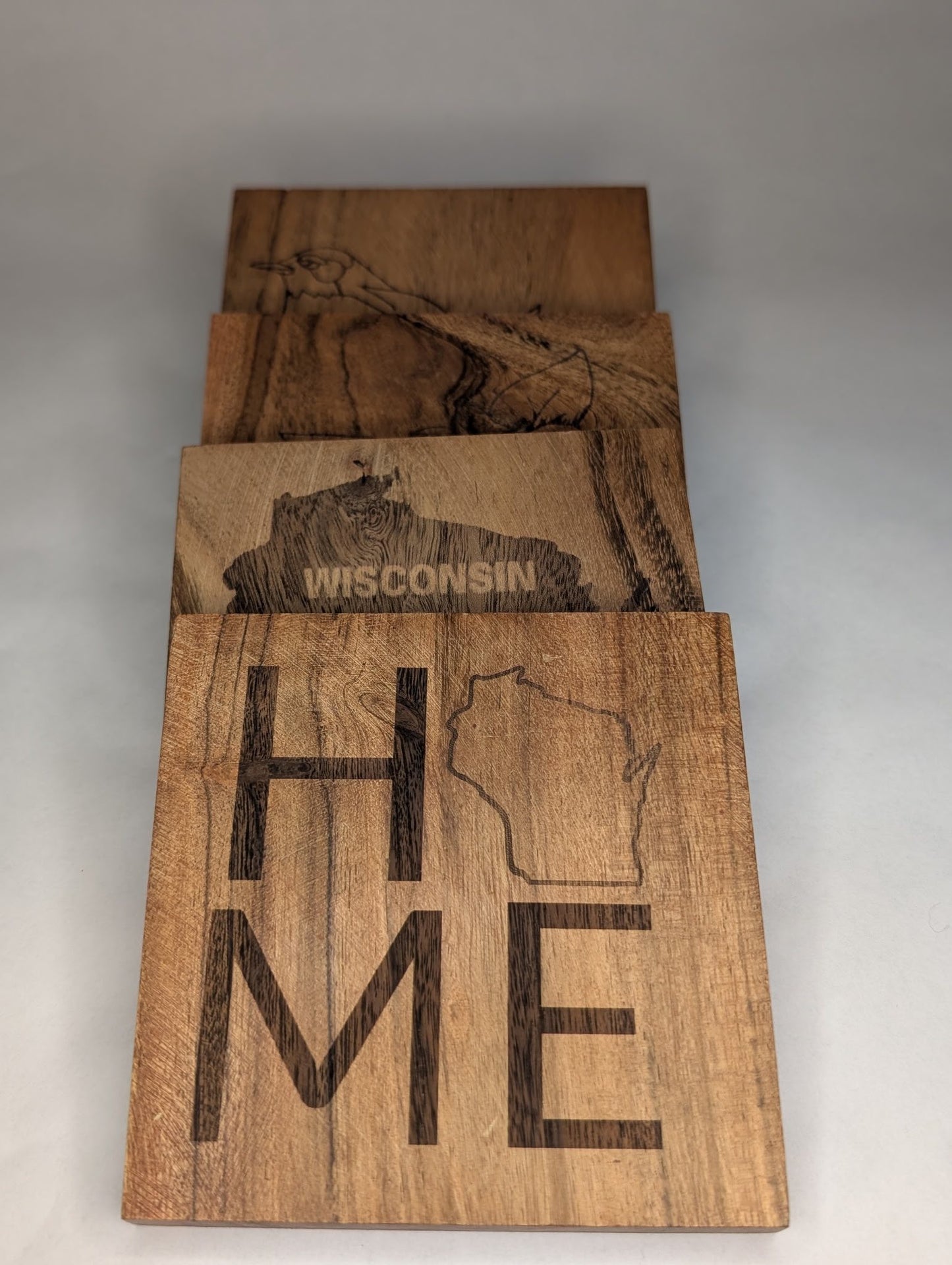 Wisconsin Square Coaster Set (4 piece)