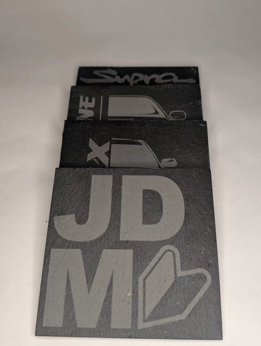 JDM Inspired Square Rock Coaster set (4 piece)